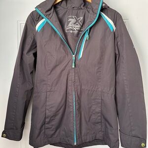 ZeroXposur dark gray women’s rain jacket - small